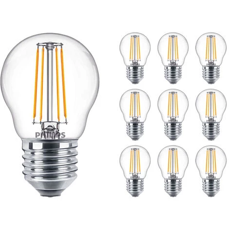 Lot 10x Philips Master Value LEDluster E27 Boule Filament Claire 3.4W 470lm - 927 Blanc Très Chaud | Meilleur Rendu Des Couleurs - Dimmable - Équivalent 40W 3 Lot 10x Philips Master Value LEDluster E27 Boule Filament Claire 3.4W 470lm - 927 Blanc Très Chaud | Meilleur Rendu Des Couleurs - Dimmable - Équivalent 40W