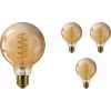 Lot 4x Philips Classic LEDglobe E27 Filament Ambre 95mm 4W 250lm - 820 Blanc Très Chaud | Dimmable - Équivalent 40W -PHILIPS Soldes 55936981 1