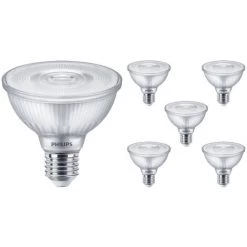 Lot 6x Philips MASTER LEDspot E27 PAR30S 9.5W 820lm 25D - 840 Blanc Froid | Dimmable - Équivalent 75W