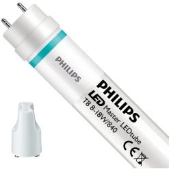 Philips LEDtube T8 MASTER Value (EM Mains) High Output 8W 1050lm - 840 Blanc Froid | 60cm - Équivalent 18W