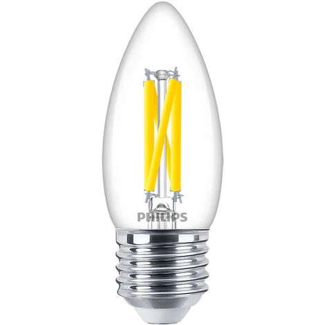 Philips MASTER Value LEDcandle E27 Filament Claire 3.4W 470lm - 927 Blanc Très Chaud | Meilleur Rendu Des Couleurs - Dimmable - Équivalent 25W 3 Philips MASTER Value LEDcandle E27 Filament Claire 3.4W 470lm - 927 Blanc Très Chaud | Meilleur Rendu Des Couleurs - Dimmable - Équivalent 25W