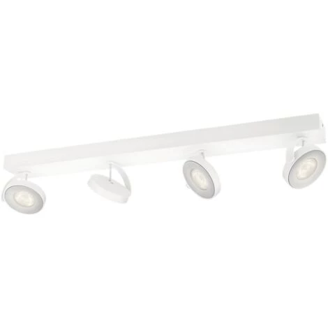 Spot Philips LED Clockwork Blanc 4x4,5W - Blanc 3 Spot Philips LED Clockwork Blanc 4x4,5W - Blanc