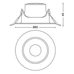 Philips IMPALA Spot Lumineux Encastrable LED 3x6W/400lm Rond Blanc -PHILIPS Soldes 57488903 4