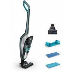 Philips PowerPro Aqua Aspirateur Sans Fil Rechargeable FC6409/01 - Sans Sac - Bleu - Vert - 0,6 L - Sec&humide - Cyclonique - Tapis - Sol Dur (FC6409/01)