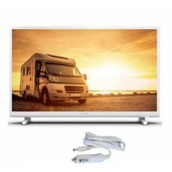 PACK PHILIPS TV 24" 60cm HD Camping-Car Blanc + Câble 12V + Récepteur TV THOMSON - Blanc -PHILIPS Soldes 59824432 3