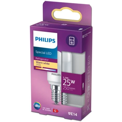 Ampoule LED Pour Réfrigérateur Philips Blanc Chaud E14 3,2W 3 Ampoule LED Pour Réfrigérateur Philips Blanc Chaud E14 3,2W