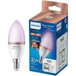 Ampoule LED Intelligente Philips C37 Colorée E14 4,9W