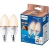 Ampoule LED Intelligente Philips C37 E14 4,9W 2 Pièces -PHILIPS Soldes 60850903 1
