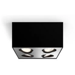 Spot LED Philips Box WarmGlow Noir 4x4,5W - Noir