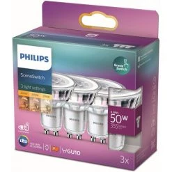 Spot LED Philips SceneSwitch Blanc Chaud GU10 4,8W 3 Pièces -PHILIPS Soldes 60851510 3