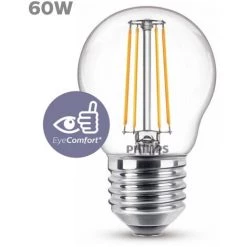 Ampoule LED Sphérique Philips Blanc Chaud E27 6,5W