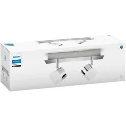 Spot LED Philips Float Métal 2x5W - Chrome -PHILIPS Soldes 60853302 4