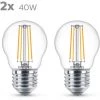 Ampoule LED Sphérique Philips Blanc Chaud E27 4,3W 2 pièces -PHILIPS Soldes 60853350 1