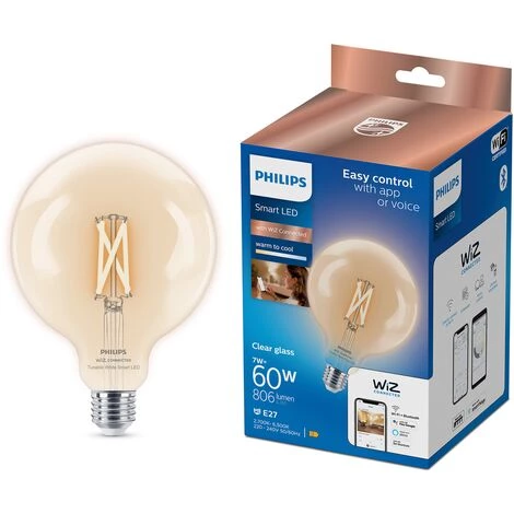 PHILIPS Ampoule À Filament LED Intelligente G125 E27 7W 3 PHILIPS Ampoule À Filament LED Intelligente G125 E27 7W