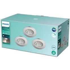 Spot Encastrable Philips Dive Chrome 5,5W 3 pièces - Chrome -PHILIPS Soldes 60859554 5