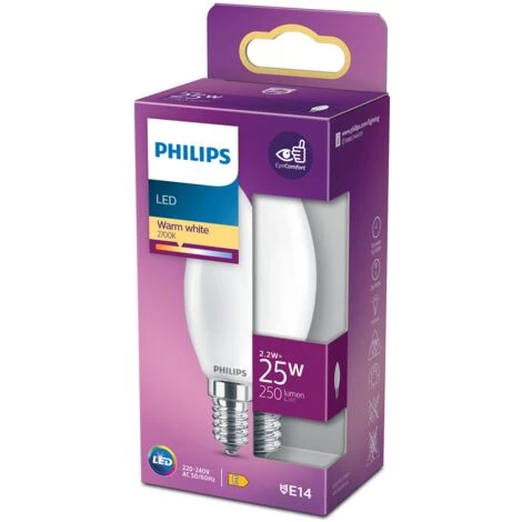 Ampoule LED Bougie Philips E14 2,2W 4 Ampoule LED Bougie Philips E14 2,2W – Image 2