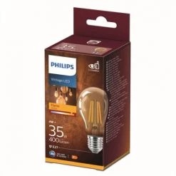 Ampoule LED Philips Classic Vintage A60 E27 4W -PHILIPS Soldes 60859941 4