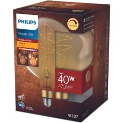 Ampoule LED À Incandescence Philips G200 Blanc Chaud E27 7W