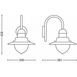 Philips Mygarden 0165230pn éclairage De Mur Lampe (1 Ampoule (s), E27, Noir) -PHILIPS Soldes 61077133 2