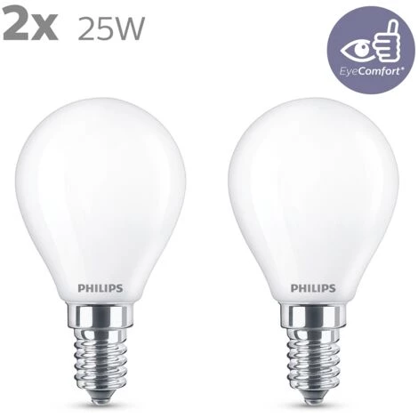 Ampoule LED Philips Blanc Chaud E14 2,2W 2 pièces 3 Ampoule LED Philips Blanc Chaud E14 2,2W 2 pièces