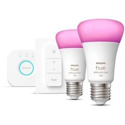 PHILIPS HUE WHITE AND COLOR AMBIANCE KIT DE DÉMARRAGE E27 (8719514291379) 929002468805 -PHILIPS Soldes 64928975 3