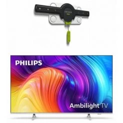 PACK PHILIPS TV LED 43" 108cm Téléviseur 4K UHD + ERARD Support TV Mural Fixe - Noir