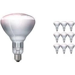 Lot 10x Philips BR125 IR 250W E27 230-250V Claire