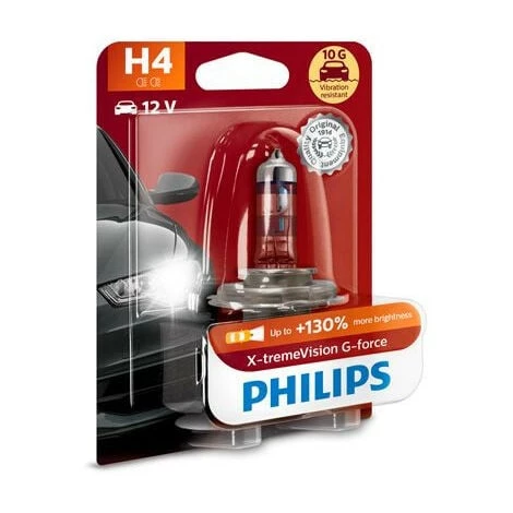 Ampoule PHILIPS X-tremeVision G-Force H4 12V 60/55W 3 Ampoule PHILIPS X-tremeVision G-Force H4 12V 60/55W
