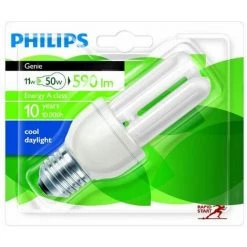 Philips 929689413609 Génie 11 W E27 CDL 1BL Ampoule à Economie D'énergie 230V
