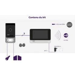 Kit Caméra Extérieure Motorisée Et Connectée Philips View + Visiophone Filaire Connecté Philips Connect 2 - -PHILIPS Soldes 69440583 4