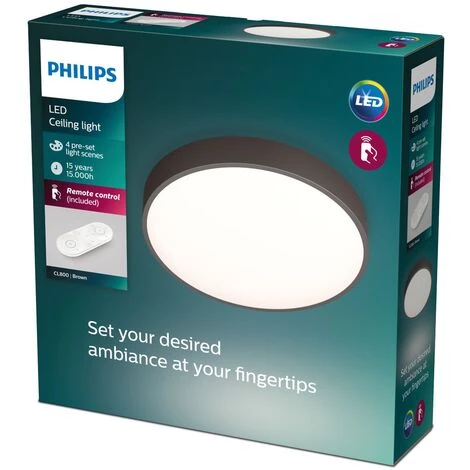 Plafonnier Philips Marron LED ⌀43cm 32W - Brun 5 Plafonnier Philips Marron LED ⌀43cm 32W - Brun – Image 3