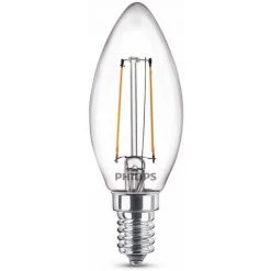 Ampoule LED Bougie Philips Blanc Chaud E14 1,4W -PHILIPS Soldes 70072257 2