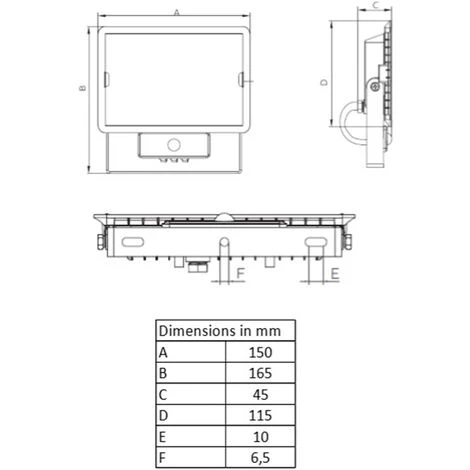 Projecteur Philips LED Met Sensor Decoflood Noir 20W - Noir 6 Projecteur Philips LED Met Sensor Decoflood Noir 20W - Noir – Image 4