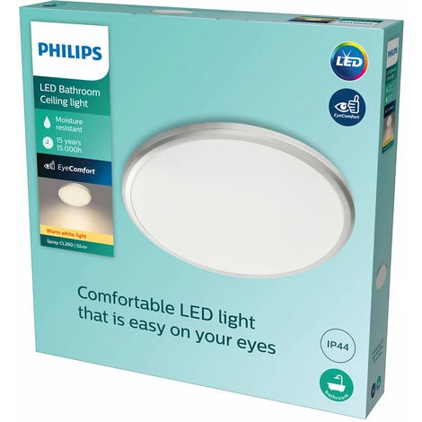 Philips - MyLiving Spray CL260, Plafonnier Rond, Argenté, 6x35x35 5 Philips - MyLiving Spray CL260, Plafonnier Rond, Argenté, 6x35x35 – Image 3