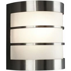 Philips - MyGarden Calgary Applique Murale Acier Inoxydable Et Verre, Jardin Et Terrasse, Lumière Chaude