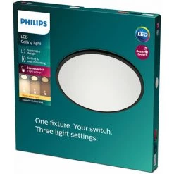 Philips - Functional Superslim CL550, Plafonnier Rond, Noir, 3x30x30, 2700K, 1500 Lumen -PHILIPS Soldes 70493248 4