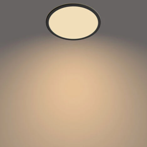 Philips - Functional Superslim CL550, Plafonnier Rond, Noir, 3x25x25 2700K, 1300 Lumen, IP44 4 Philips - Functional Superslim CL550, Plafonnier Rond, Noir, 3x25x25 2700K, 1300 Lumen, IP44 – Image 2