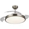 Philips - Atlas Lumière LED Et Ventilateur De Plafond, Régulation Progressive, Nickel, 42x49x49, 2700-4000K, 4500 Lumen