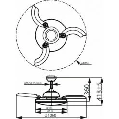 Philips - Atlas Lumière LED Et Ventilateur De Plafond, Régulation Progressive, Nickel, 42x49x49, 2700-4000K, 4500 Lumen -PHILIPS Soldes 70493523 3