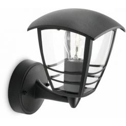 Philips - MyGarden Creek Applique Murale, Noir, Jardin Et Terrasse, 24x18x20, Lumière Chaude