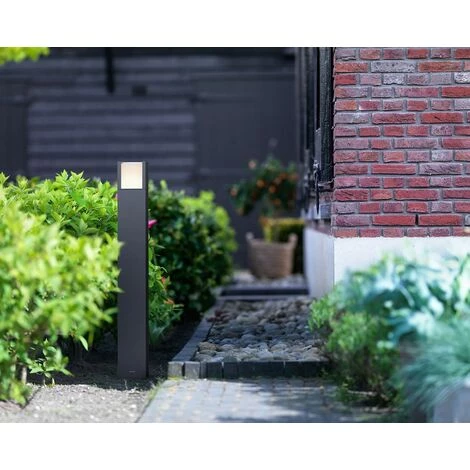 Philips - MyGarden Lampe Sur Pied/colonne Anthracite Pour Jardin Et Terrasse, 77x10x10, Lumière Chaude 5 Philips - MyGarden Lampe Sur Pied/colonne Anthracite Pour Jardin Et Terrasse, 77x10x10, Lumière Chaude – Image 3