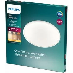 Philips - Functional Superslim CL550, Plafonnier Rond, Blanc, 3x30x30, 2700K, 1500 Lumen -PHILIPS Soldes 70493560 4