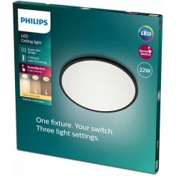 Philips - Functional Superslim CL550, Plafonnier Rond, Noir, 3x43x43, 2700K, 2000 Lumen -PHILIPS Soldes 70493561 4