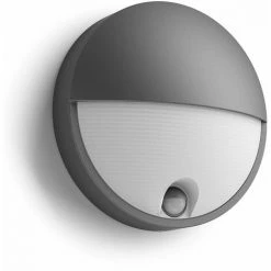 Philips - MyGarden Capricorn Applique Murale, Ronde, Anthracite, Jardin Et Terrasse, Avec Détecteur De Mouvement