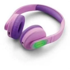 PHILIPS TAK4206PK/00 - Casque Supra-aural Sans Fil Pour Enfants - Coques Lumineuses - Contrôle Parental - 85 DB - Rose