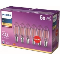 Lampe À Incandescence LED Bougie Philips E14 4,3W -PHILIPS Soldes 71092783 2