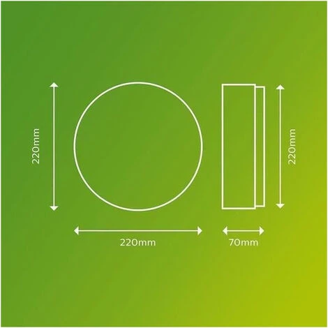 PHILIPS Plafonnier DORIS - 6W - 2700 Kelvin - IP54 - Noir 6 PHILIPS Plafonnier DORIS - 6W - 2700 Kelvin - IP54 - Noir – Image 4