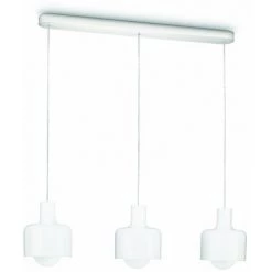 Suspension MyLiving Ravan 3 X 20W E27 - Blanc - Philips 513776