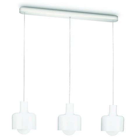 Suspension MyLiving Ravan 3 X 20W E27 - Blanc - Philips 513776 3 Suspension MyLiving Ravan 3 X 20W E27 - Blanc - Philips 513776