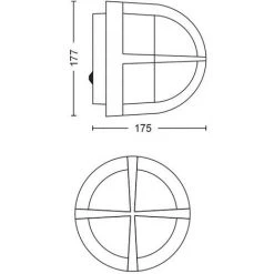 Applique Extérieure Philips Astilbe 1738030PN E27 N/A Puissance: 42 W N/A -PHILIPS Soldes 8383774 4